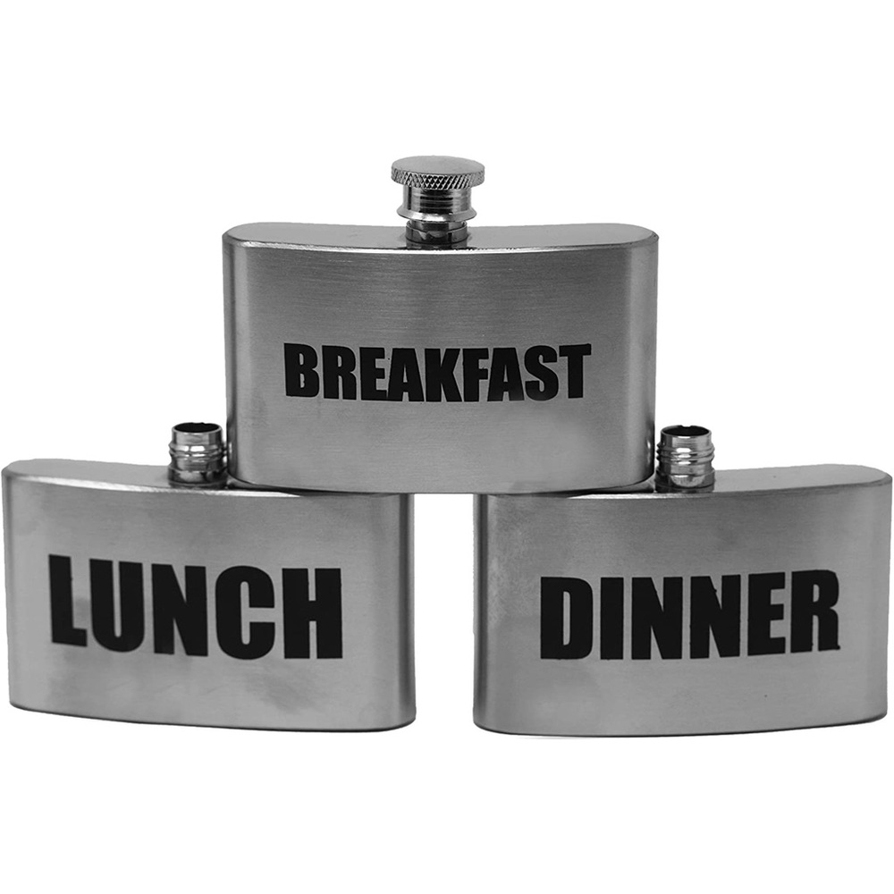 B/FAST /LUNCH/DINNER HIP FLASK - Picture 2 of 8